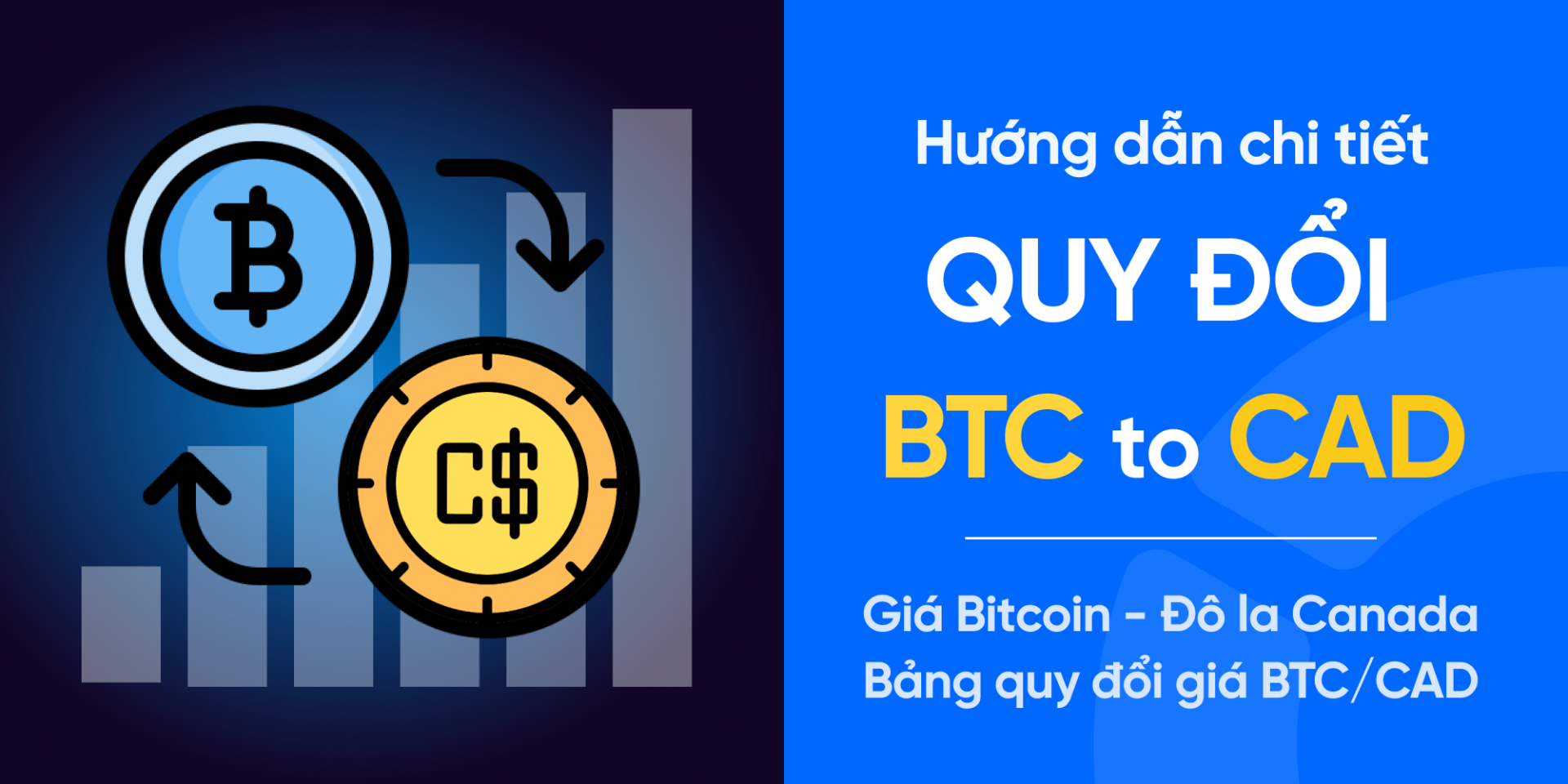 Cách quy đổi Bitcoin sang Đô la Canada (BTC to CAD) dễ nhất!