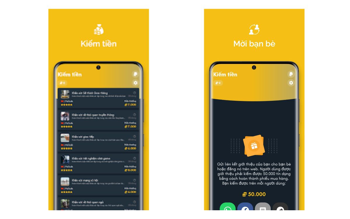 Mở ứng dụng và thực hiện các nhiệm vụ nhận coin