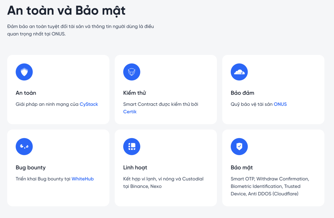 Bảo mật cao, có bảo hiểm tài sản