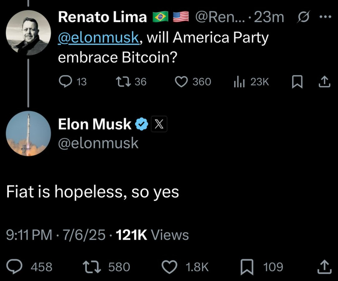 elon musk nói fiat is hopeless - giá bitcoin hôm nay