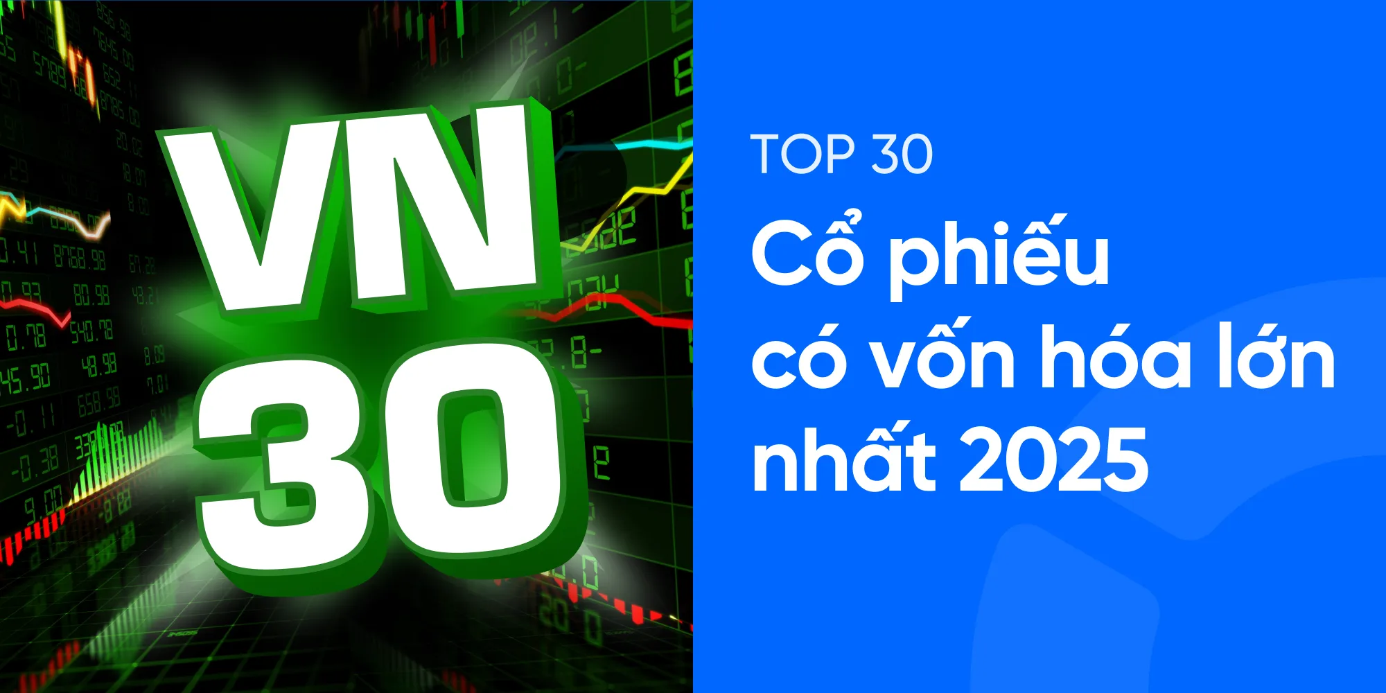 top 30 mã cổ phiếu có vốn hóa lớn nhất 2025