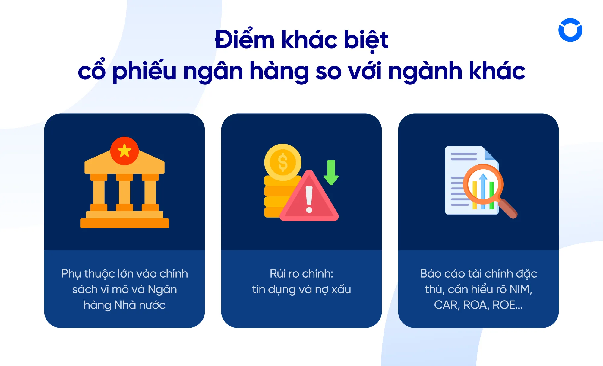 Điểm khác biệt của cổ phiếu ngành ngân hàng so với ngành khác