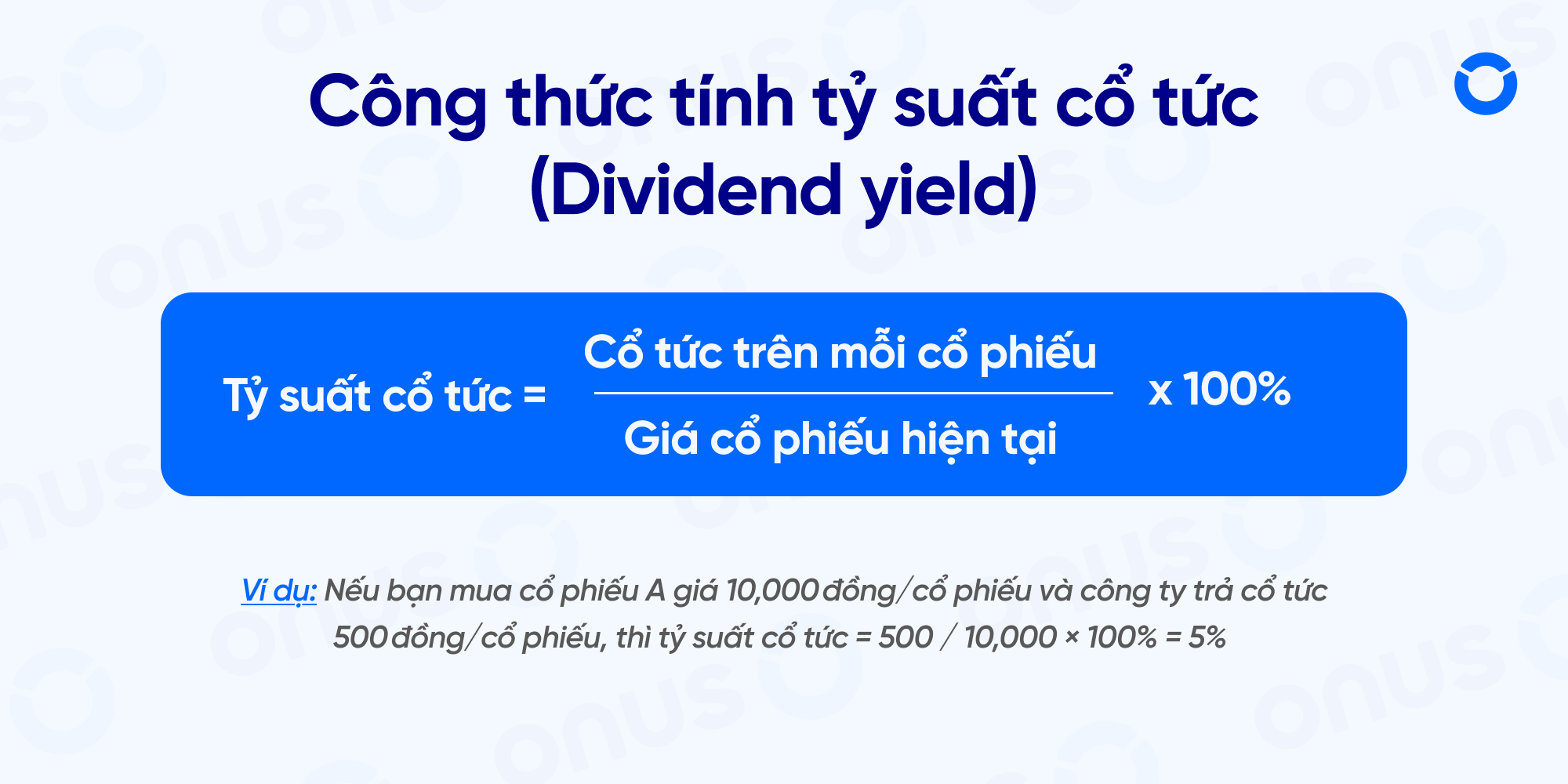 Công thức tính tỷ suất cổ tức - cổ phiếu trả cổ tức đều đặn