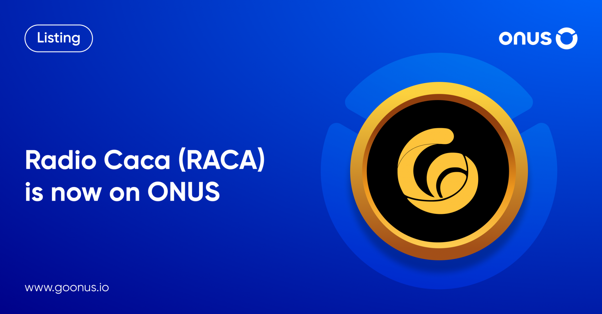 Radio Caca Token (RACA) is now available on ONUS