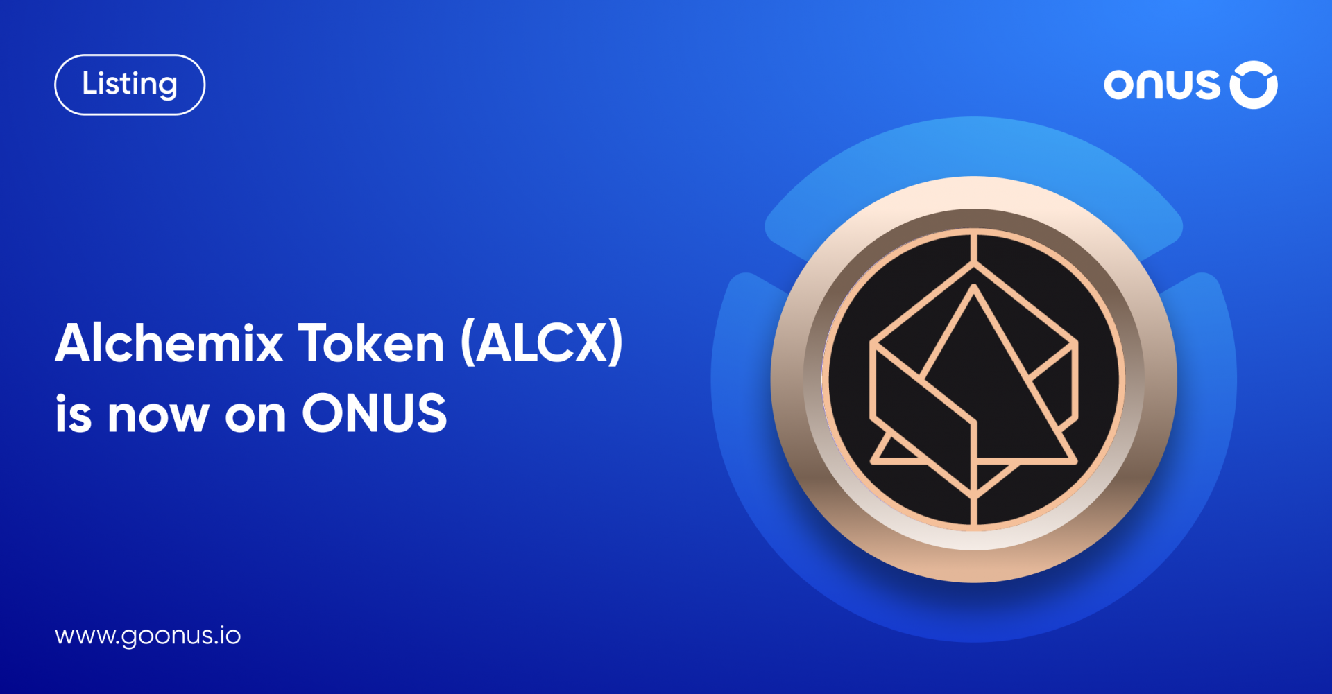 Alchemix Token (ALCX) is now available on ONUS
