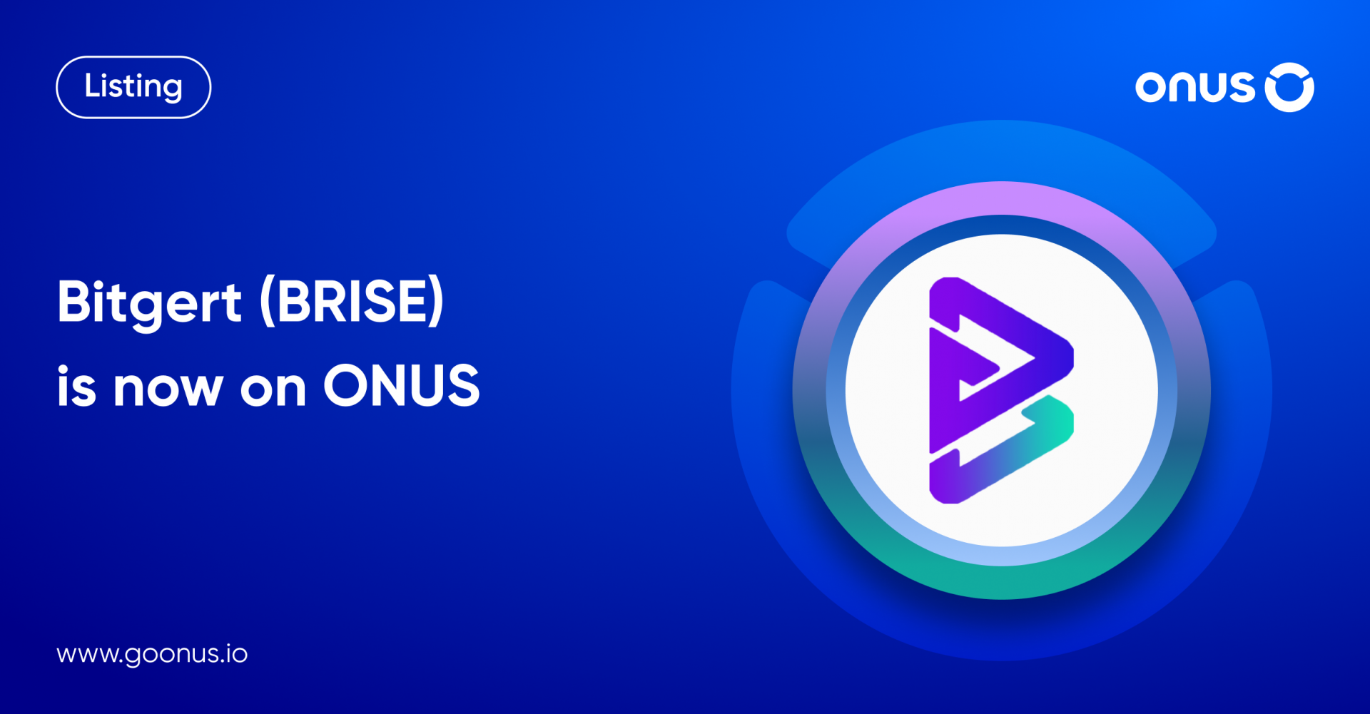 Bitgert Token (BRISE) is now available on ONUS