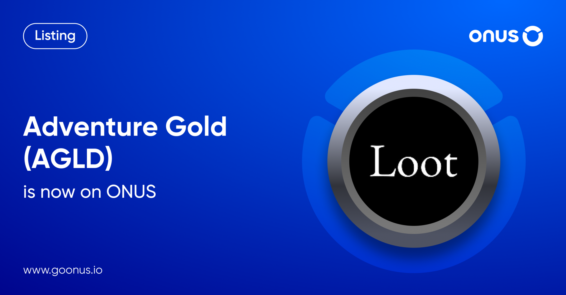 Adventure Gold Token (AGLD) is now available on ONUS