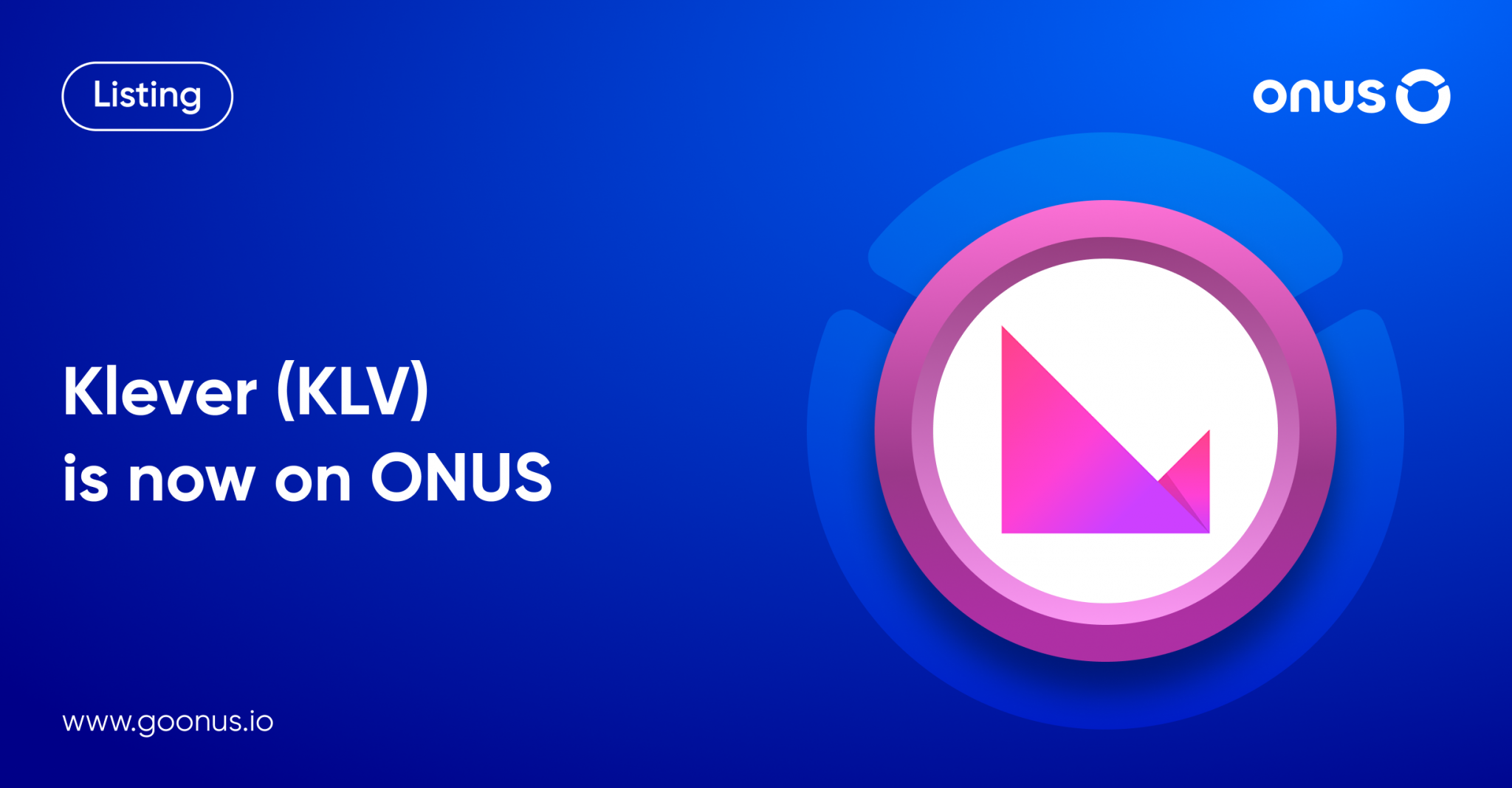 Klever Token (KLV) is now available on ONUS