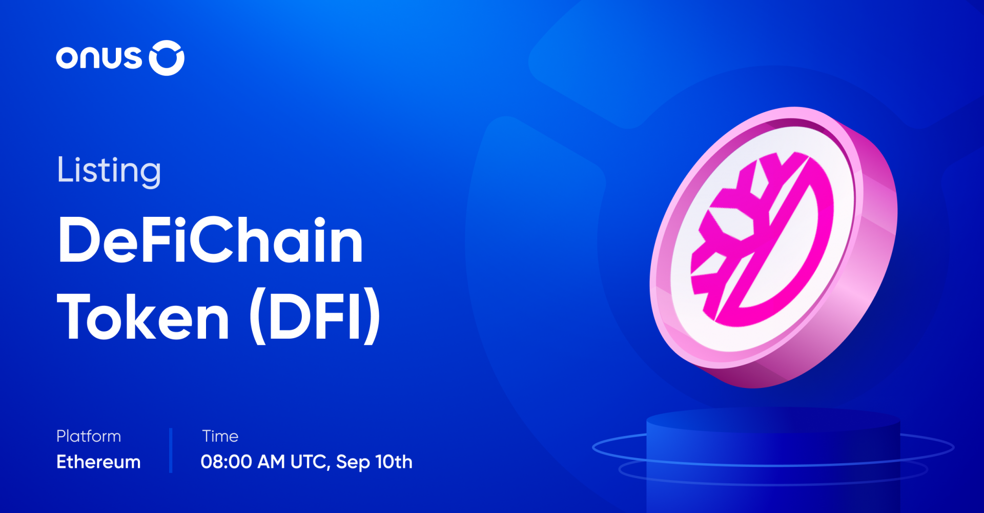 DeFiChain (DFI) is now available ONUS