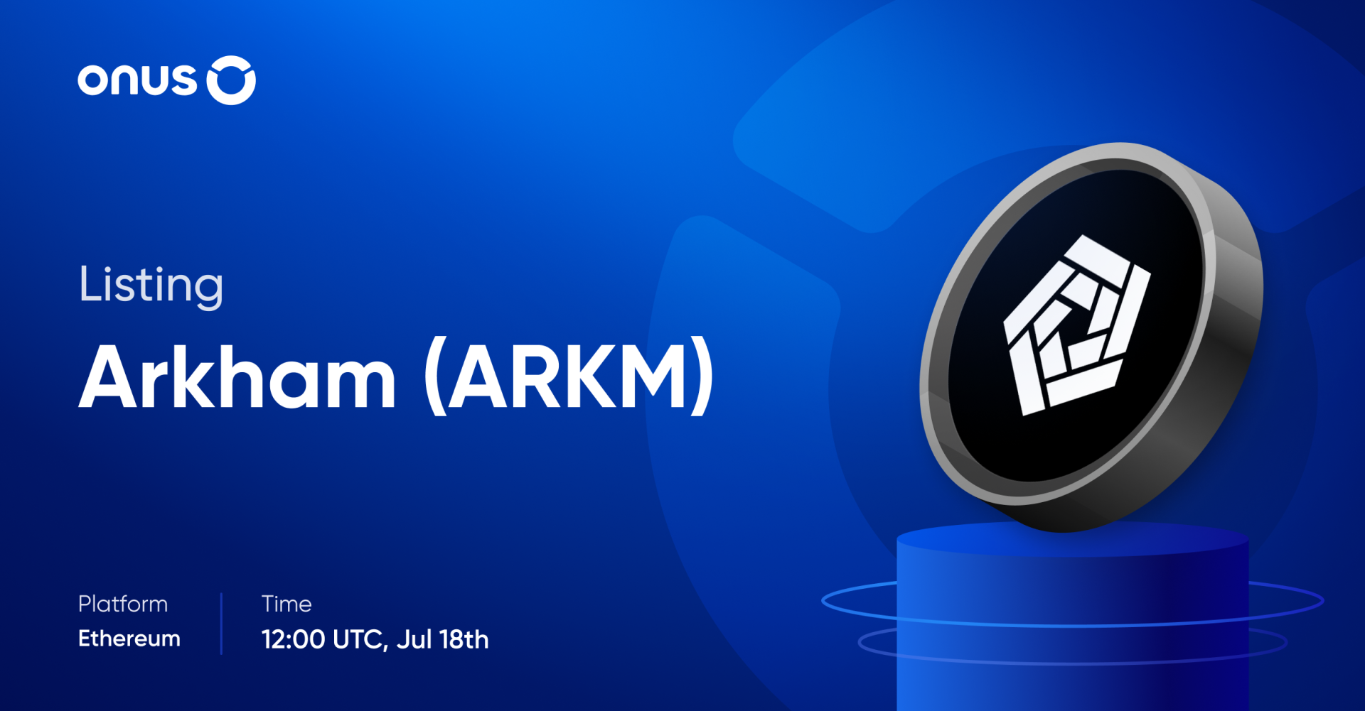 Arkham Token (ARKM) gets listed on ONUS