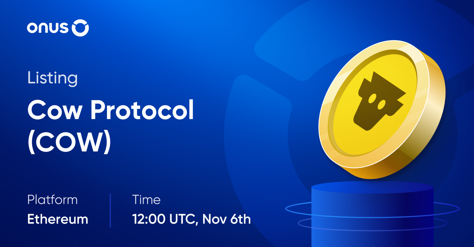 Cow Protocol (COW) gets listed on ONUS