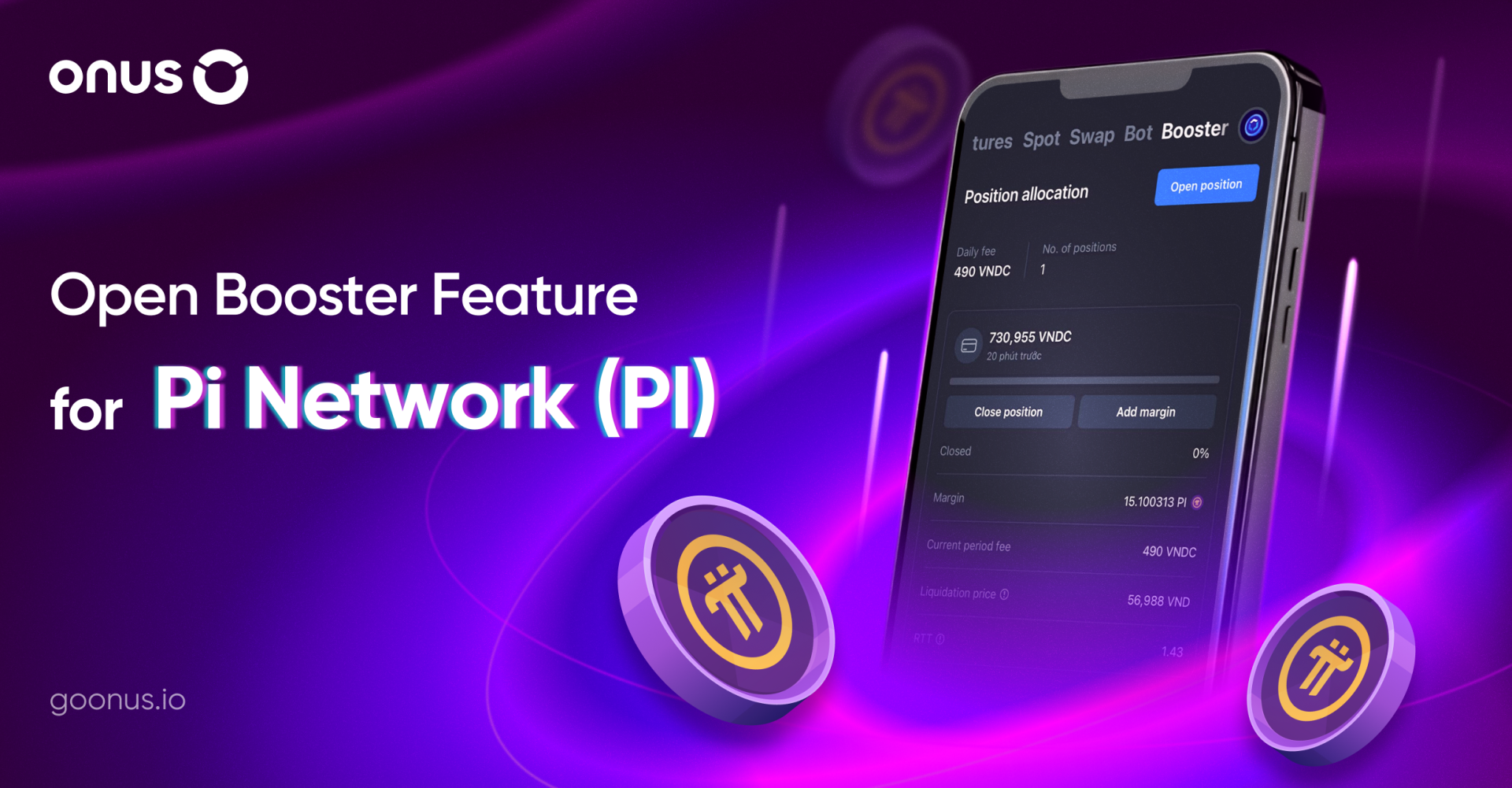 Open Booster Feature for Pi Network (PI)