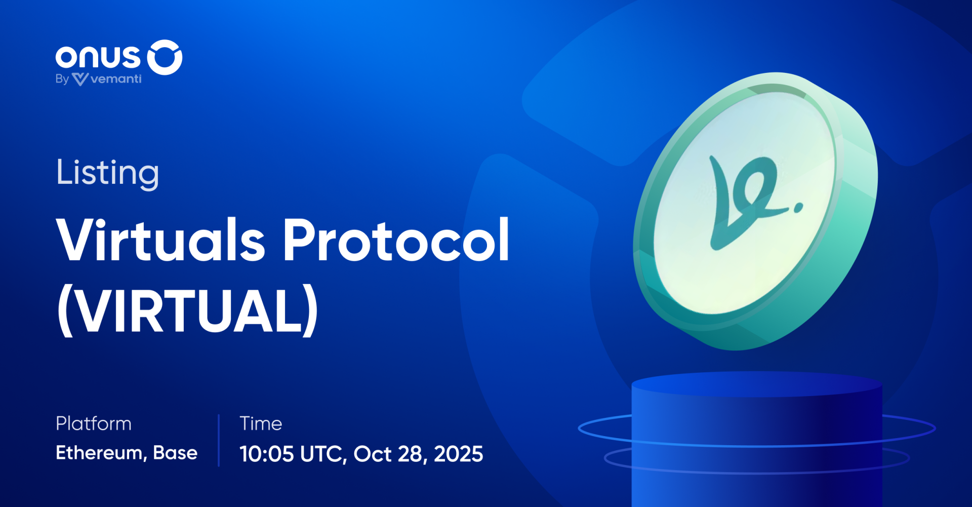 Virtuals Protocol (VIRTUAL) gets listed on ONUS